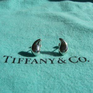 Tiffany & Co. Elsa Peretti Sterling Silver "Teardrop" Earrings